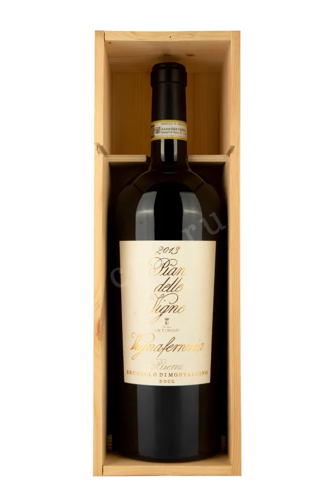 В деревянной коробке Vignaferrovia Pian delle Brunello di Montalcino DOCG 2013 0.75 л