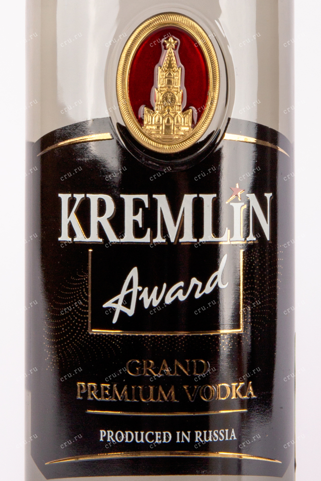 Этикетка водки Kremlin Award Grand Premium 0,7