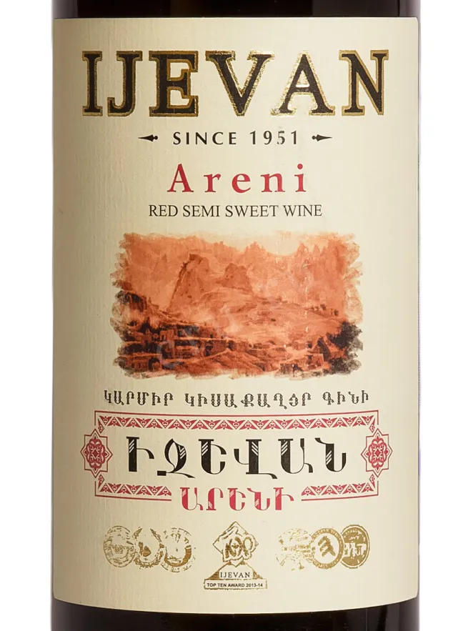 Этикетка Ijevan Areni red semi-sweet 2024 0.75 л