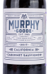 Этикетка Murphy Goode Cabernet Sauvignon 2017 0.75 л