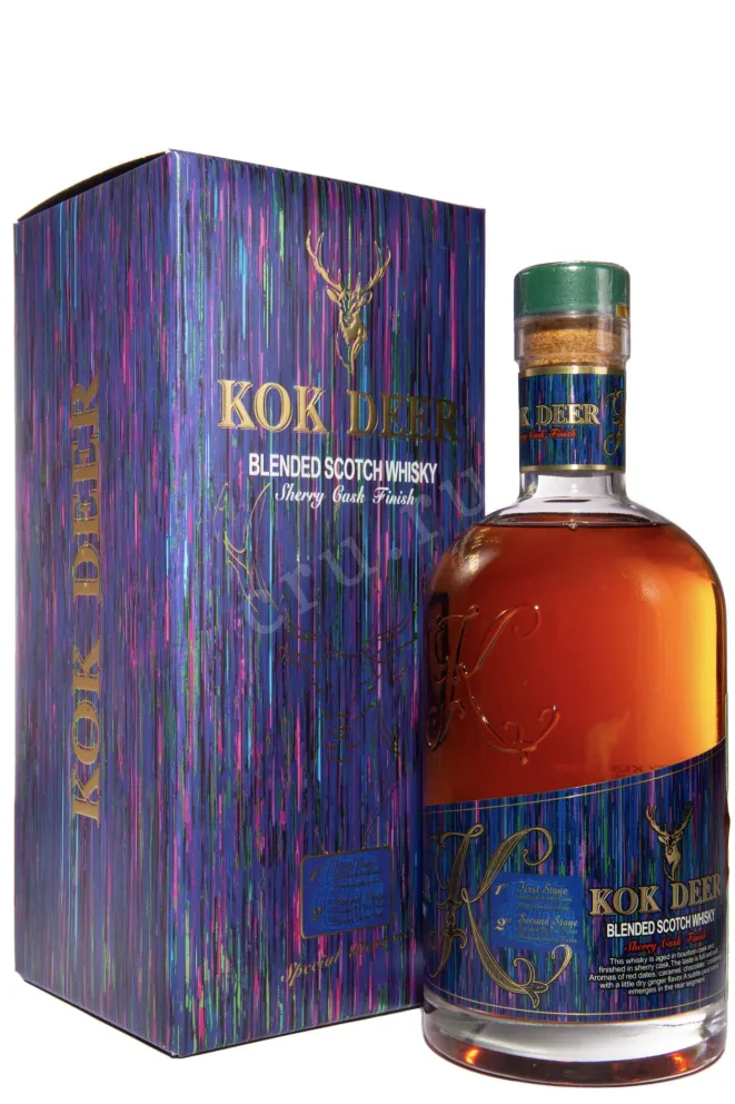 Виски Kok Deer Blended Scotch Whisky Sherry Cask Finish in gift box  0.7 л