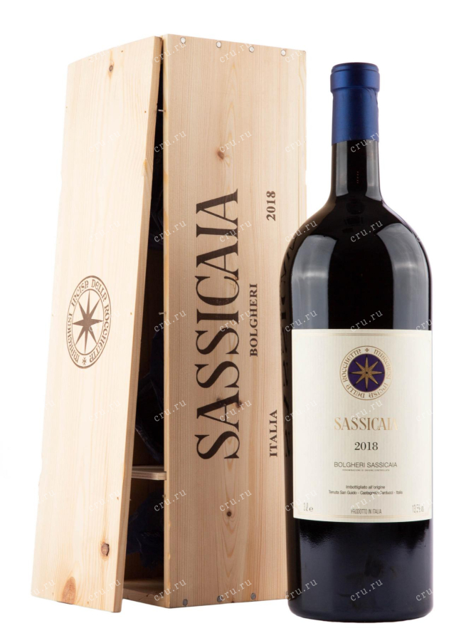 Вино Sassicaia 2018 3 л