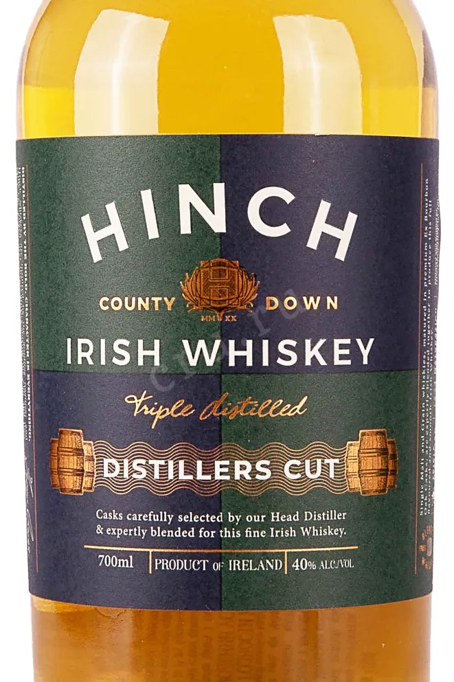 Этикетка Hinch Irish Distillers Cut 3 years in gift box 0.7 л