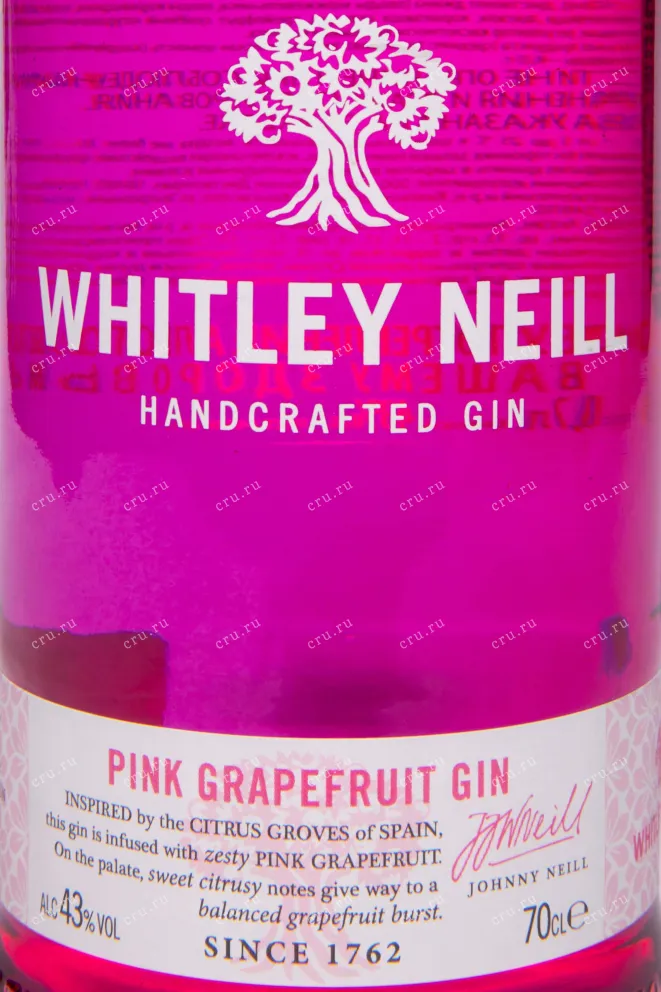 Этикетка Whitley Neill Pink Grapefruit 0.7 л