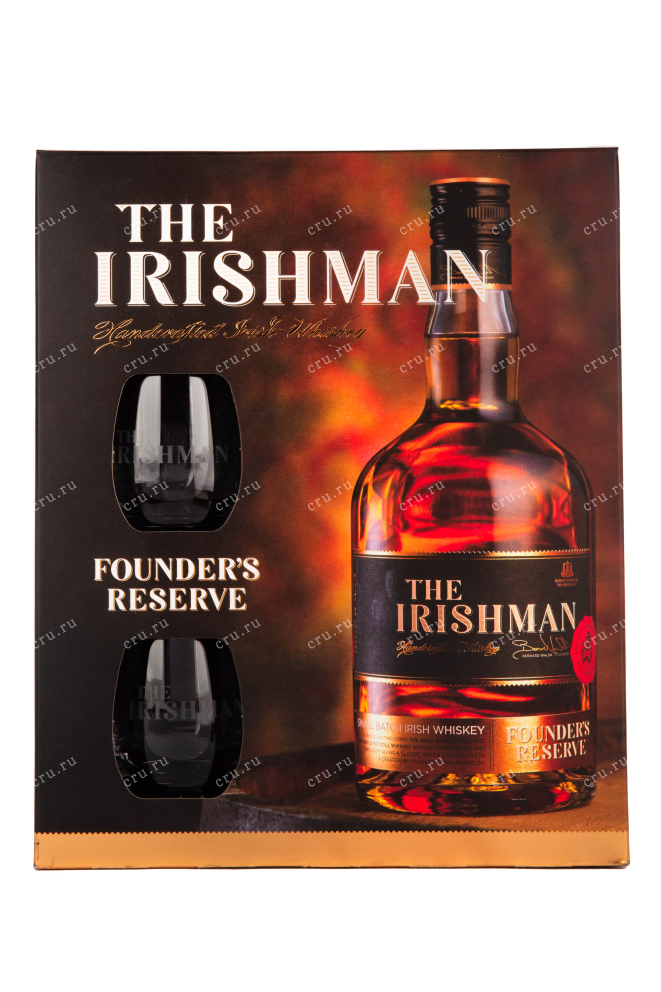 Виски The Irishman Founders Reserve 7 years in set with 2 shots  0.7 л