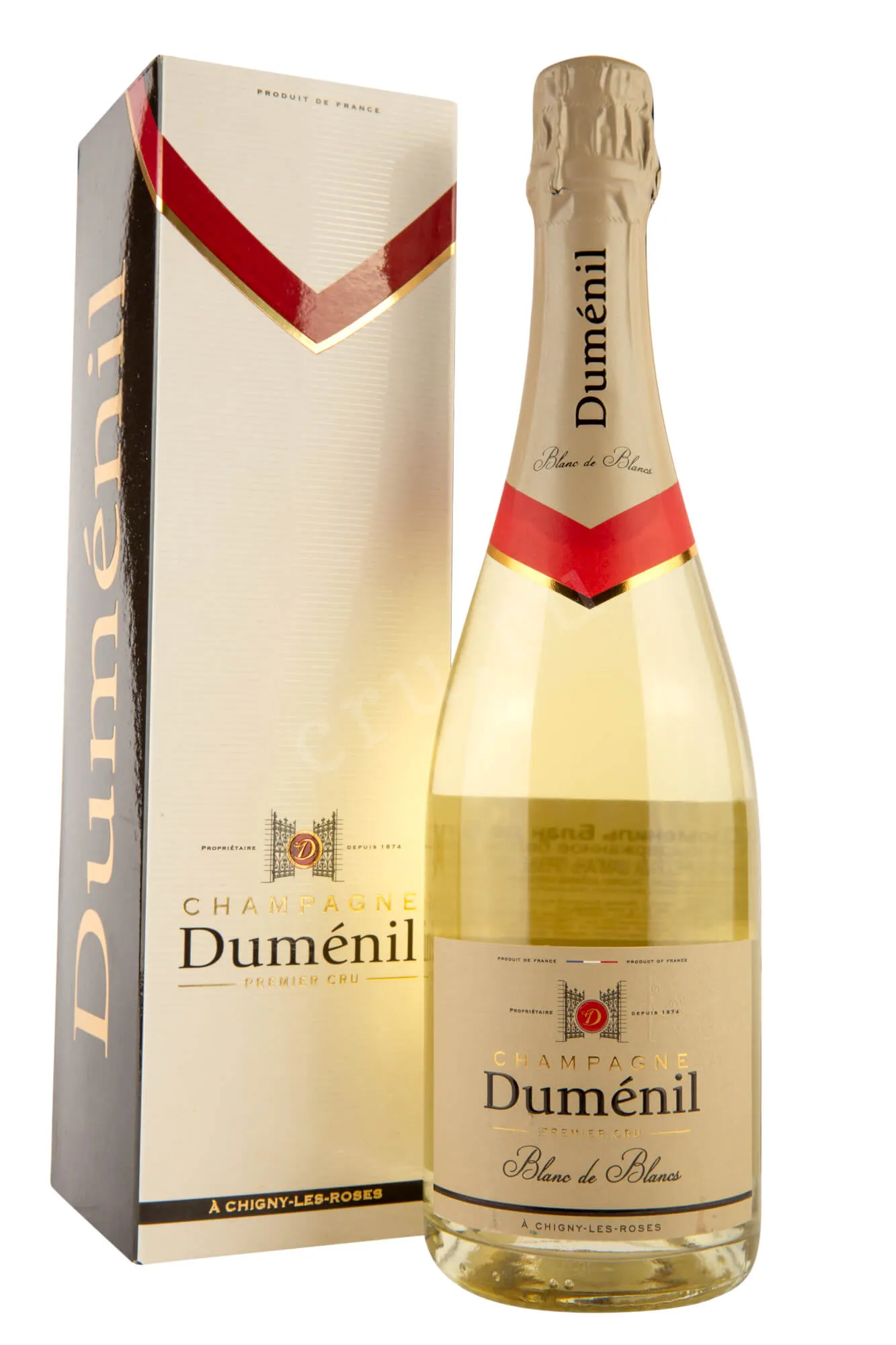 Фото — Шампанское Dumenil Blanc de Blans gift box  0.75 л