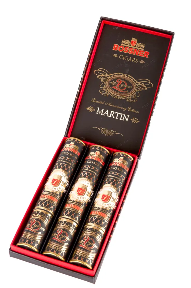 Коробка с сигарами Bossner 20th Anniversary Martin Tubes*3