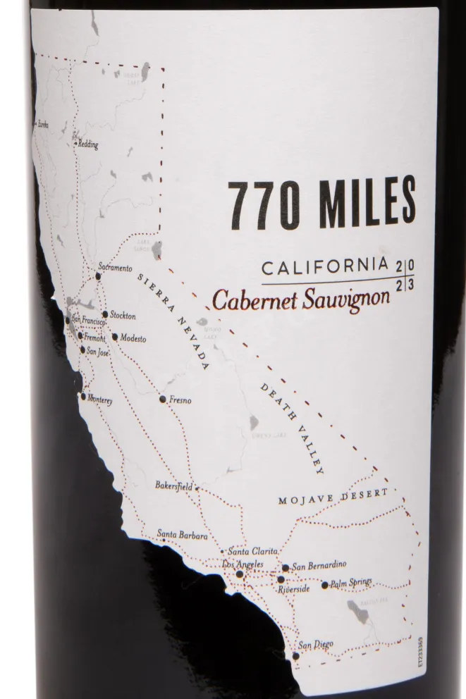 Этикетка 770 Miles Cabernet Sauvignon 2023 0.75 л