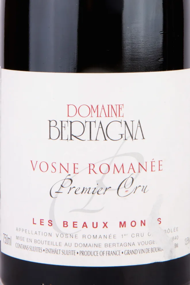Этикетка  Vosne Romanee 1-er Cru Les Beaux Monts Domaine Bertagna 2017 0.75 л