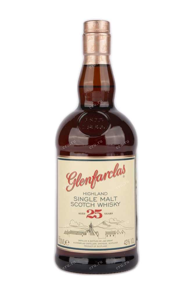 Бутылка виски Гленфарклас 25 лет 0.7