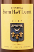 Этикетка Chateau Smith Haut Lafitte Pessac-Leognan Grand Cru Classe 2018 0.75 л