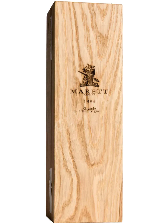 Деревянная коробка Marett Grande Champagne 1984 0.7 л