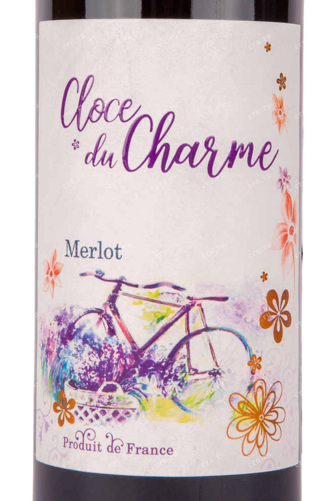 Этикетка вина Les Celliers Jean d'Alibert Cloce du Charme Merlot Pays d'Oc IGP 0.75 л