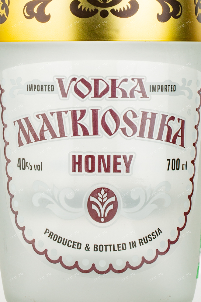 Этикетка водки Matrioshka Honey 0.7