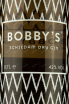 Этикетка Bobby's Schiedam  0.7 л
