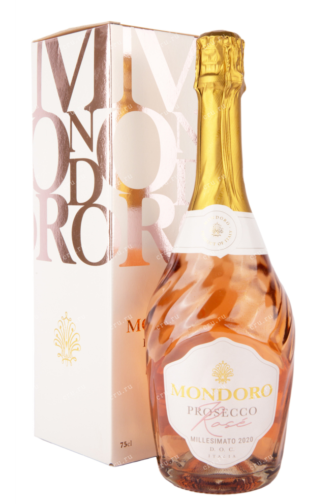 Игристое вино Mondoro Prosecco Rose in gift box 2021 0.75 л