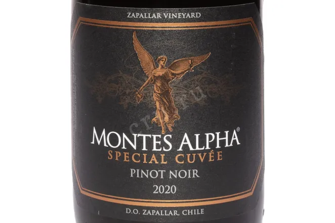 Этикетка Montes Alpha Special Cuvee Zapallar DO 2020 0.75 л