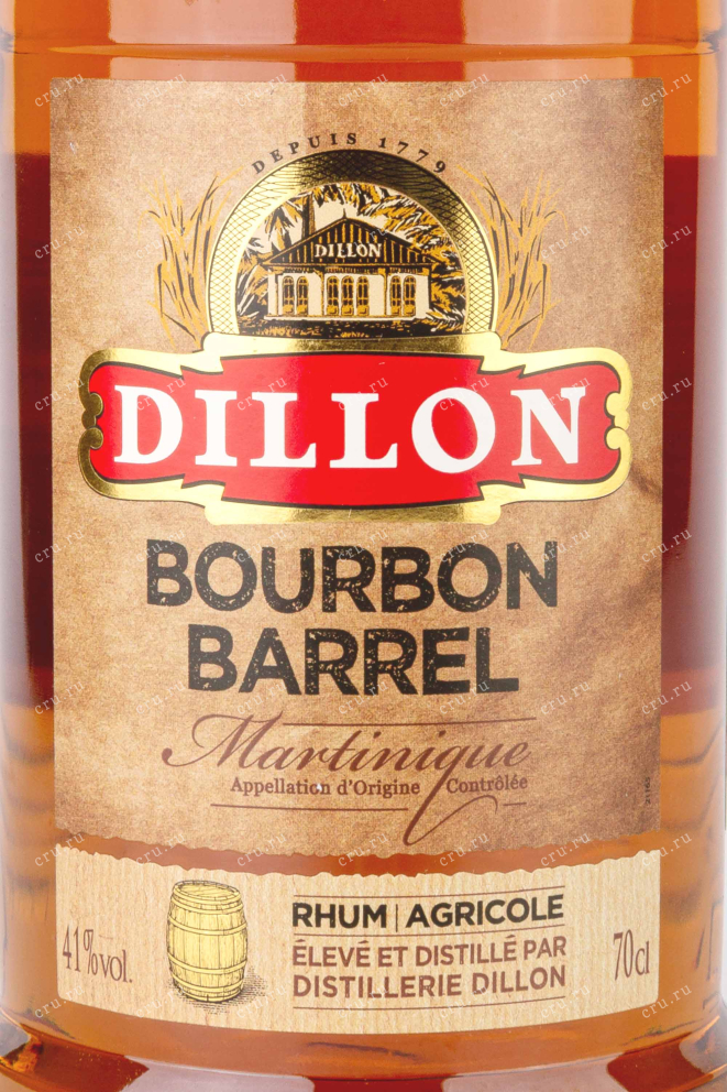 Этикетка Dillon Bourbon Barrel Agricole Martinique 0.7 л