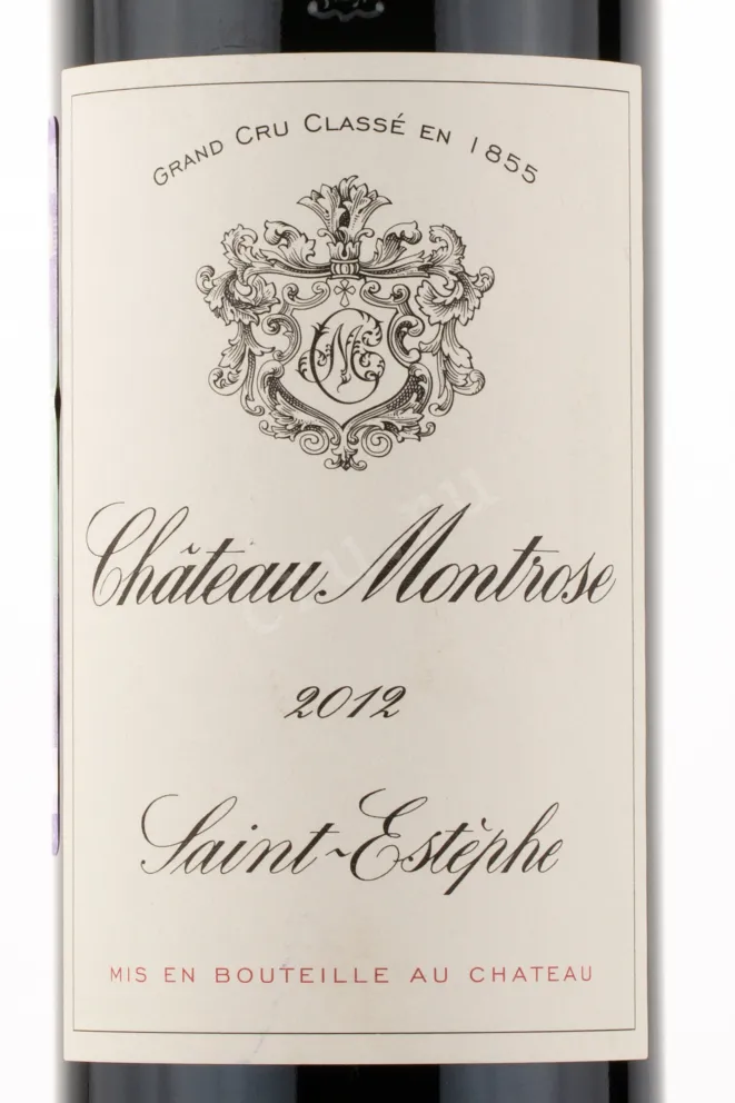 Этикетка вина Chateau Montrose St-Estephe AOC Grang Cru Classe 2012 0.75 л