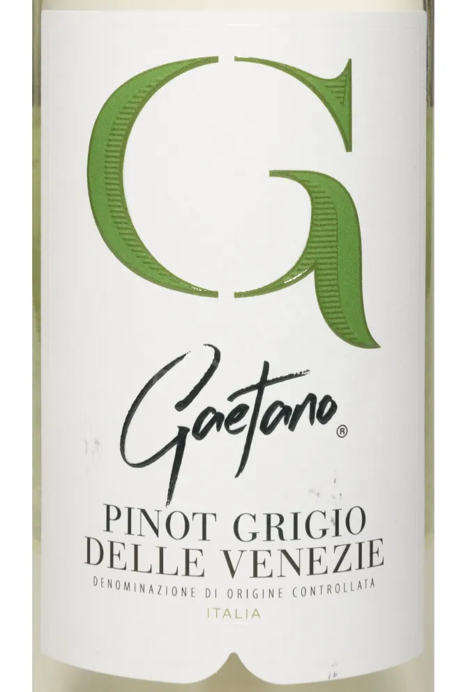 Этикетка Gaetano Pinot Grigio Delle Venezie DOC 2024 0.75 л