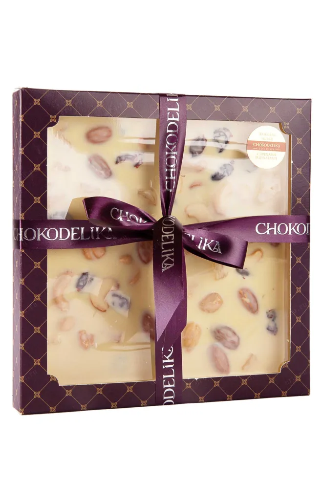 Шоколад Чокоделика белый Орехи и цукаты 200 г