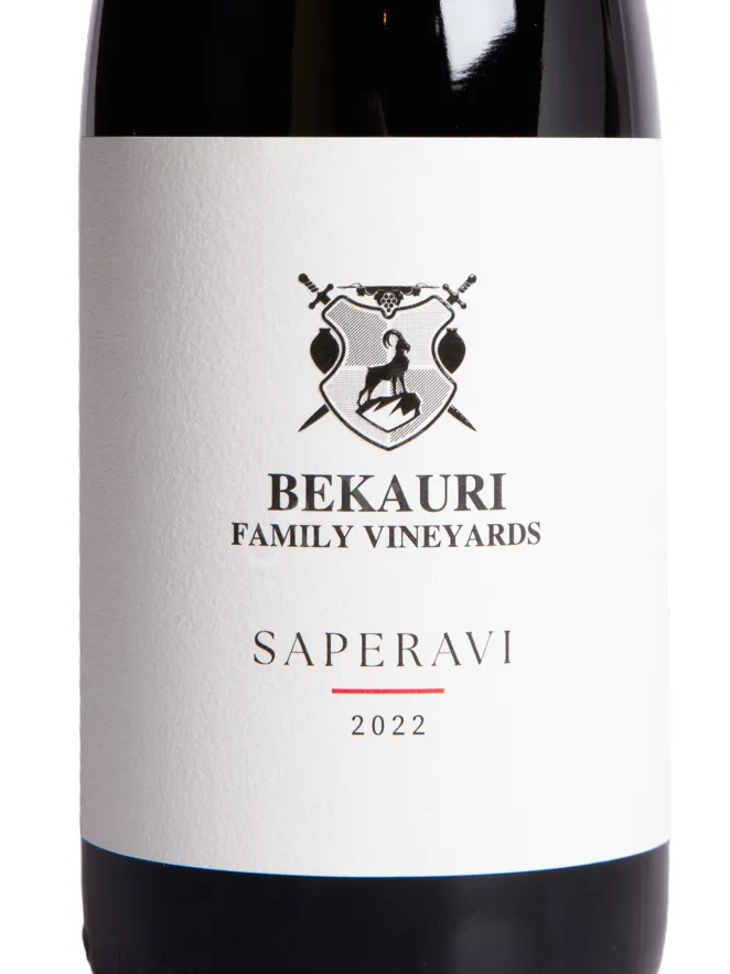 Этикетка Bekauri Saperavi 2022 0.75 л