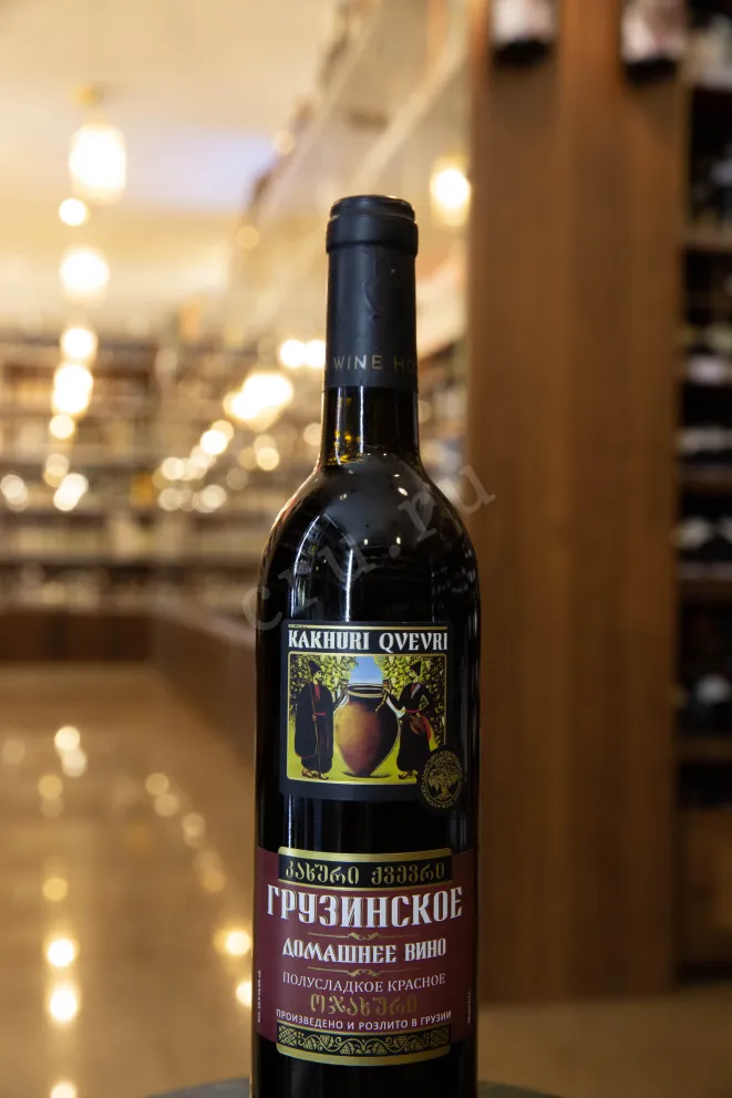 В магазине Крю Профи Kakhuri Qvevri Domashnee Red Semi-Sweet 2019 0.75 л