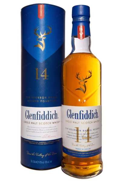 Виски Glenfiddich Single Malt 14 Years in tube  0.7 л