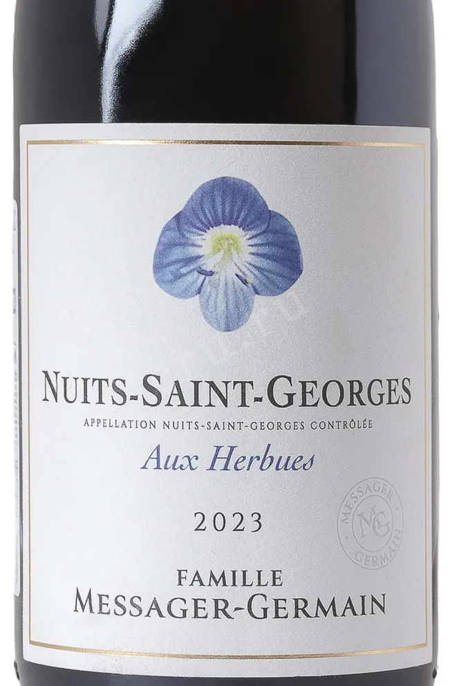 Этикетка Famille Messager-Germain Aux Herbues Nuits-Saint-Georges AOC 2023 0.75 л