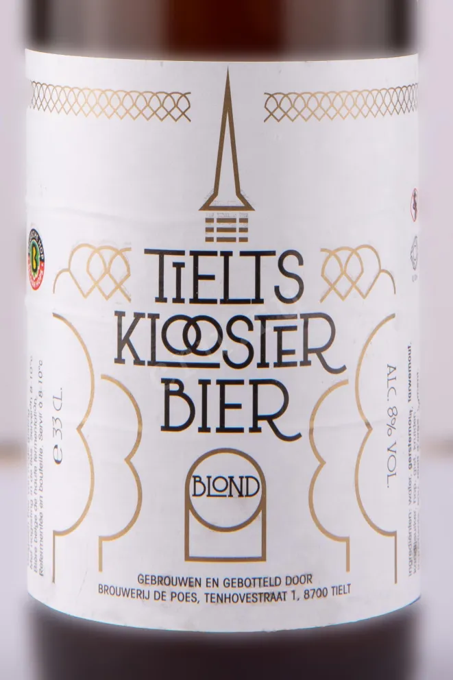 Этикетка Tielts Kloosterbier Blond 0.33 л