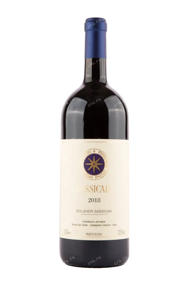 Вино Sassicaia 2018 1.5 л