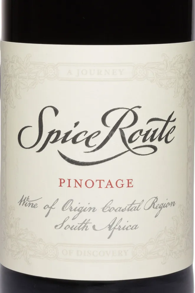 Этикетка Pinotage Spice Route 2023 0.75 л