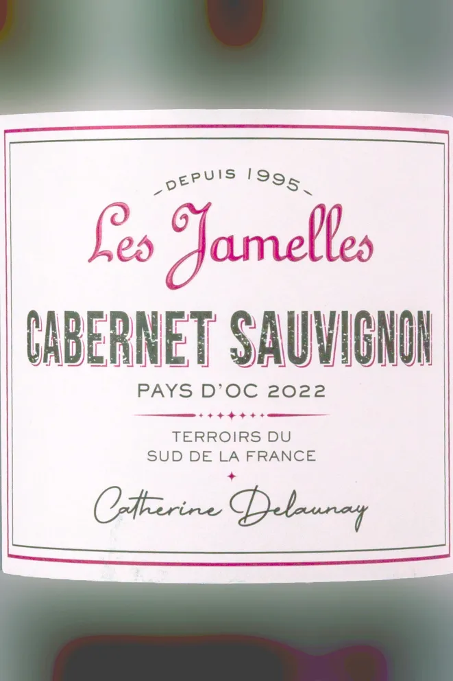 Этикетка Les Jamelles Cabernet Sauvignon 2022 0.75 л
