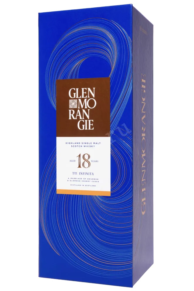 Подарочная коробка Glenmorangie 18 Years Single Malt in gift box 0.7 л