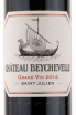 Этикетка вина Chateau Beychevelle Grand Cru Saint Julien 2014 0.75 л