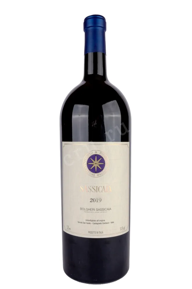 Вино Sassicaia Bolgheri wooden box 2019 3 л