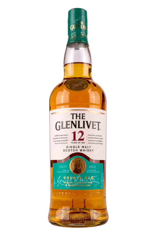 Бутылка Glenlivet 12 years old double oak in gift box 0.7 л