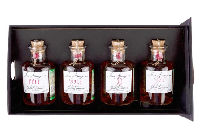 Арманьяк Baron G. Legrand Bas Armagnac gift set 4 wooden box 1993 0.2 л