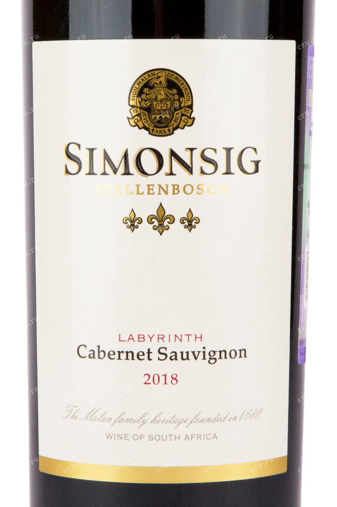 Вино Simonsig Cabernet Sauvignon 2019 0.75 л