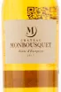 Этикетка вина Chateau Monbousquet Blanc 2013 0.75 л