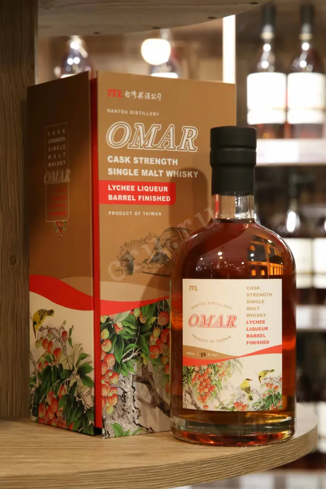 В магазине Крю Профи Omar Cask Strength Single Malt Lychee Liqueur Barrel Finish in gift box 0.7 л