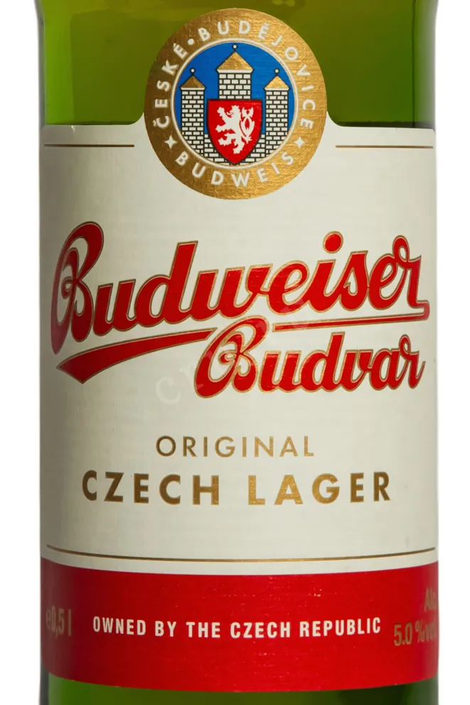 Этикетка Budweiser Budvar 0.5 л