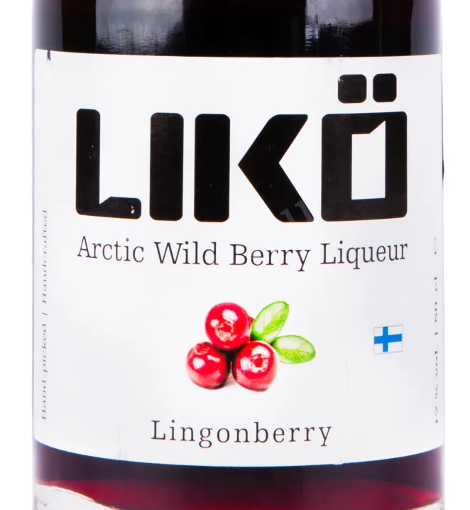 Этикетка ликера Лико Брусника 0.5