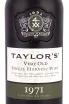Этикетка Taylor's Very Old Single Harvest Port 1971 wooden box 1971 0.75 л