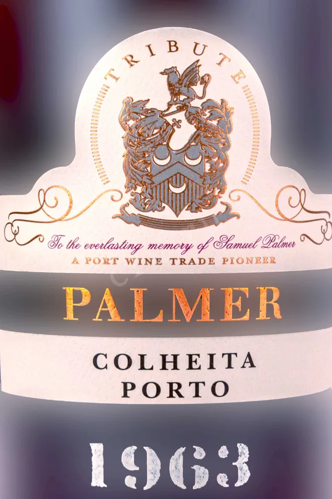 Этикетка Palmer Porto Colheita in tube 1963 0.75 л