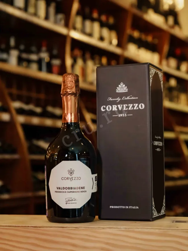 В магазине Крю Профи Corvezzo Prosecco Valdobbiadene Superiore DOCG in gift box 2024 0.75 л