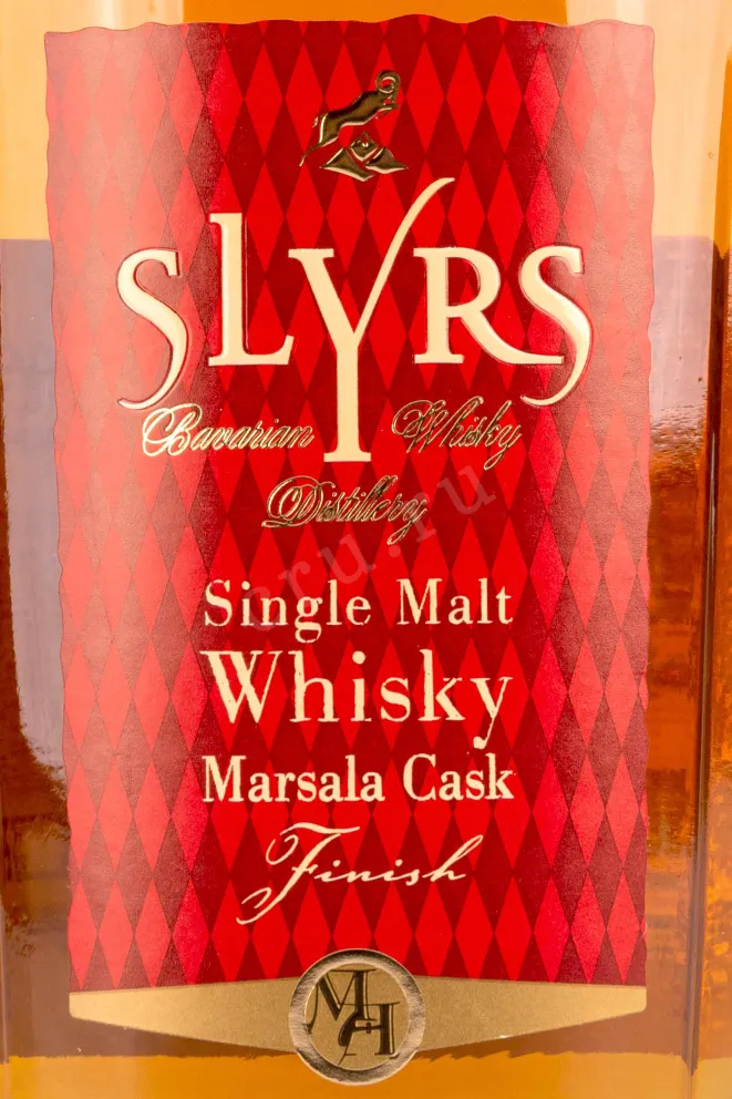 Этикетка Slyrs Marsala Cask gift box 0.7 л