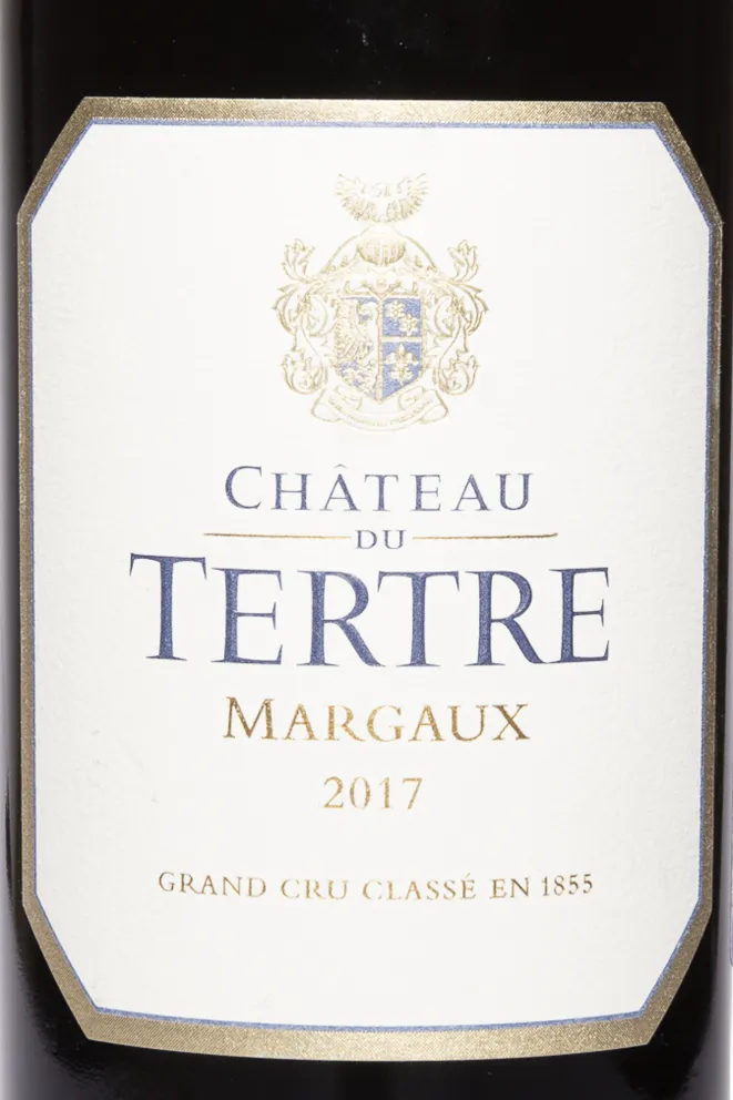 Этикетка Chateau du Tertre Grand Cru Classe Margaux AOC 2017 0.75 л