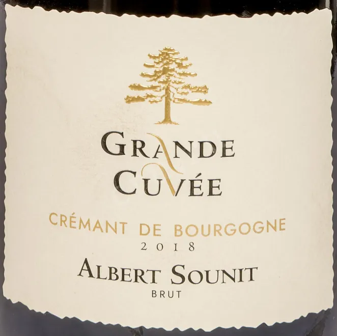 Этикетка Albert Sounit Cremant de Bourgogne Grande Cuvee 2018 0.75 л
