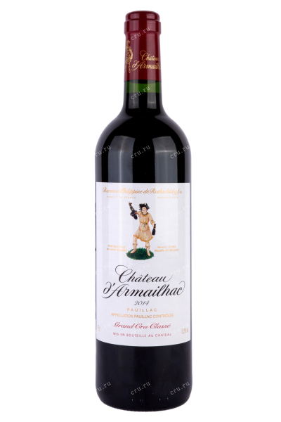 Вино Chateau d'Armailhac Grand Cru Classe Pauillac 2014 0.75 л
